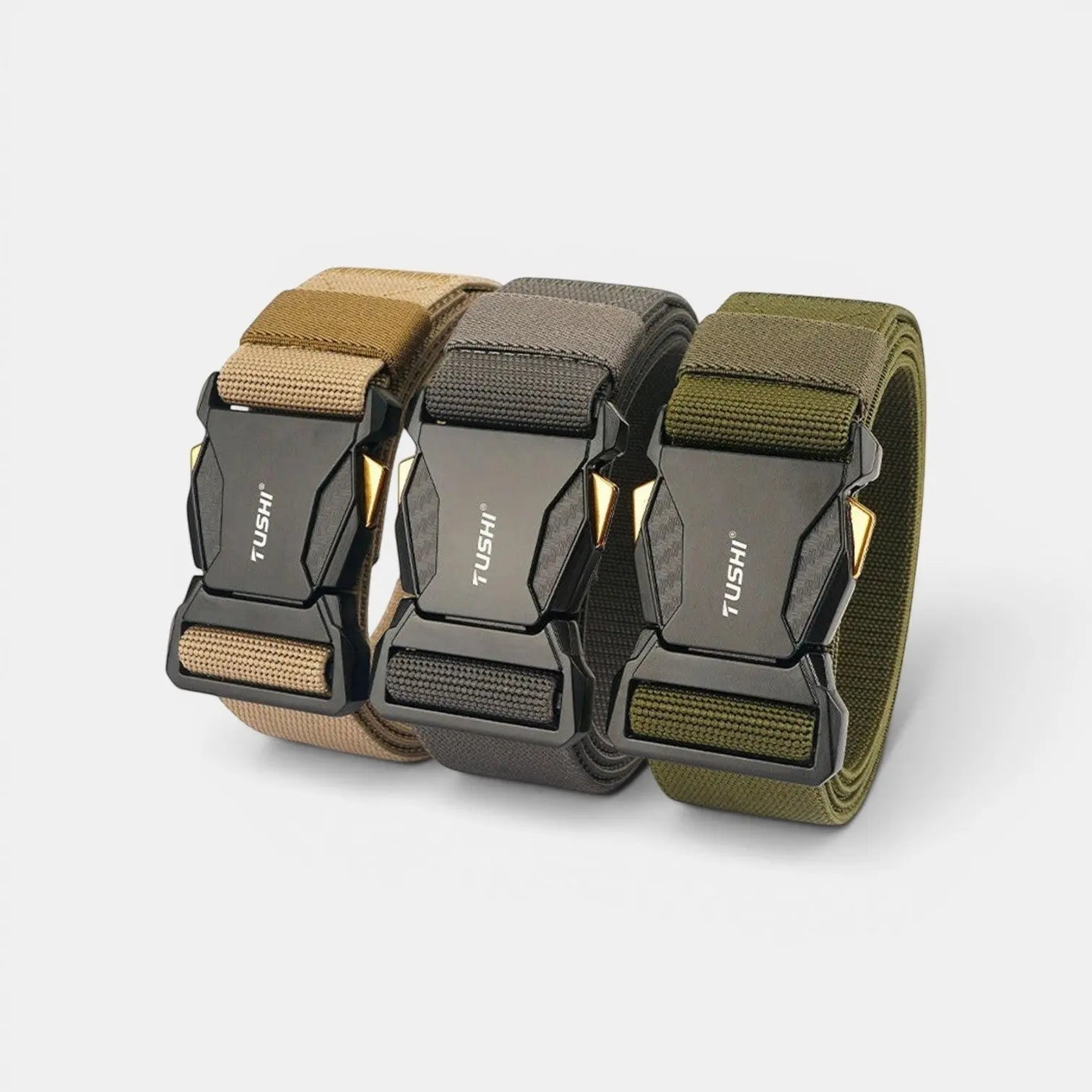 Men's Elastic Nylon Military Belt Rectangular Buckle | Zontax | Beltary