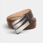 Men's Formal Aged Leather Belt with Automatic Buckle | Strivar | Beltary