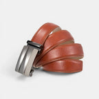 Men's Formal Aged Leather Belt with Automatic Buckle | Strivar | Beltary