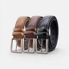 Men's Formal Aged Leather Belt with Pin Buckle | Vielo | Beltary