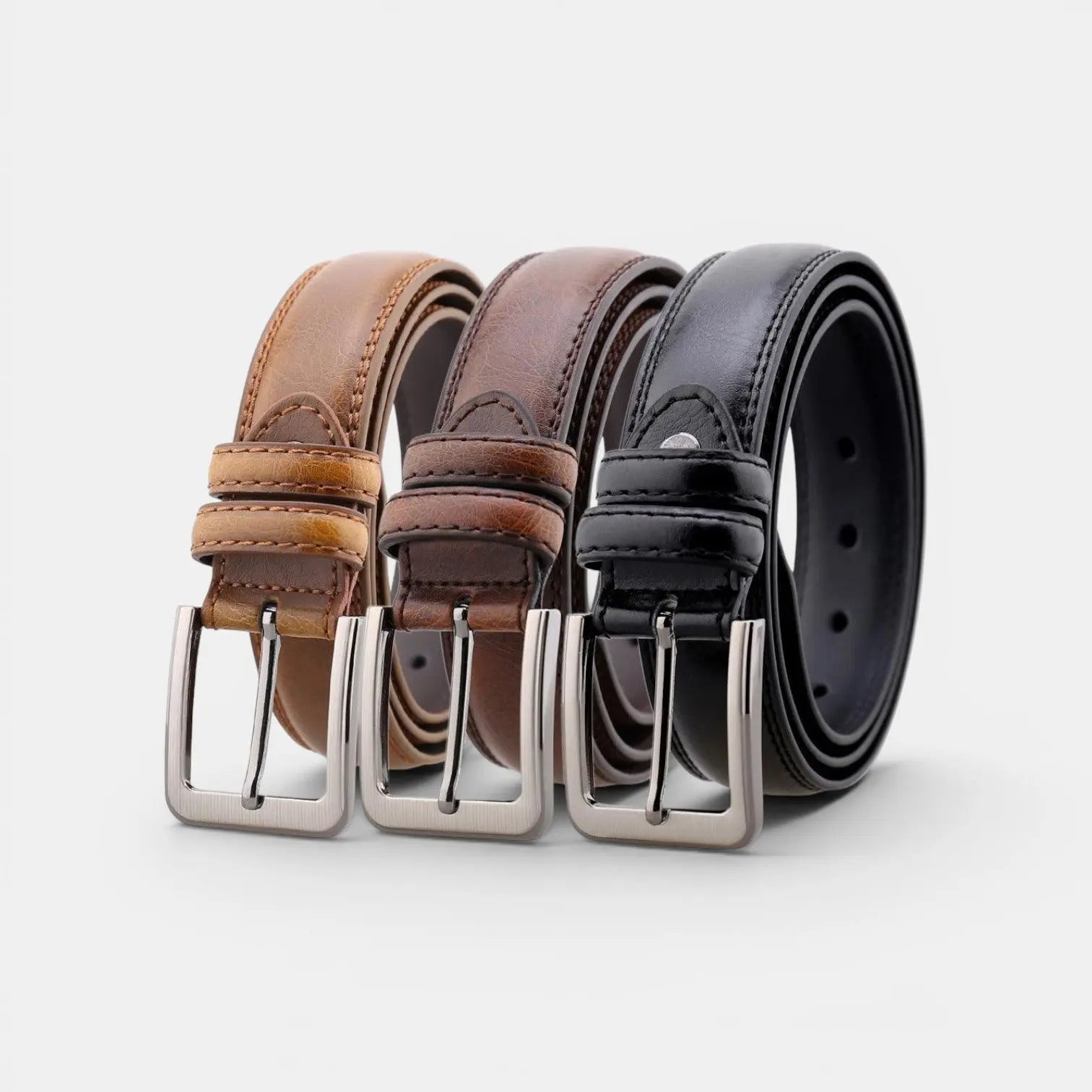 Men's Formal Aged Leather Belt with Pin Buckle | Vielo | Beltary