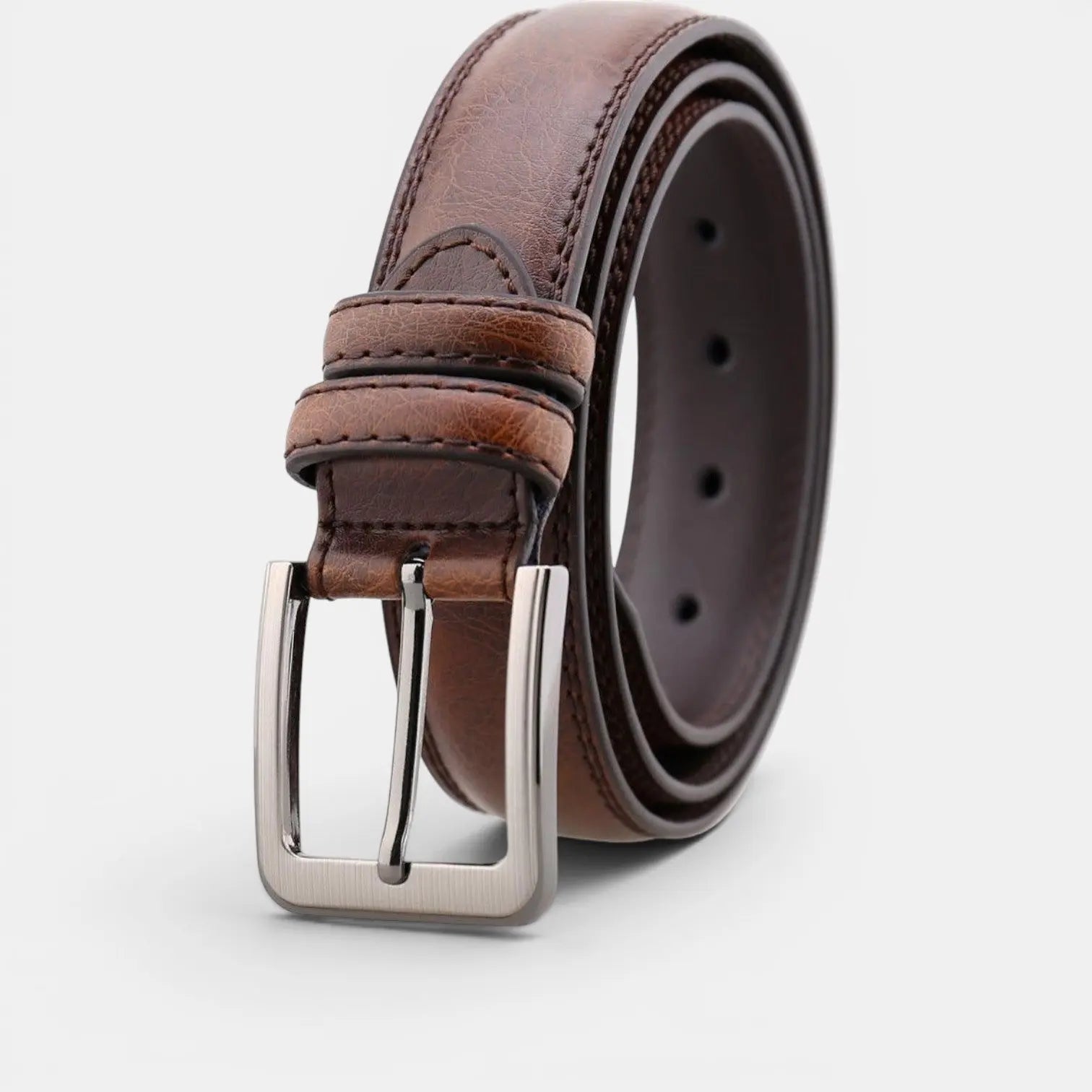Men's Formal Aged Leather Belt with Pin Buckle | Vielo | Beltary