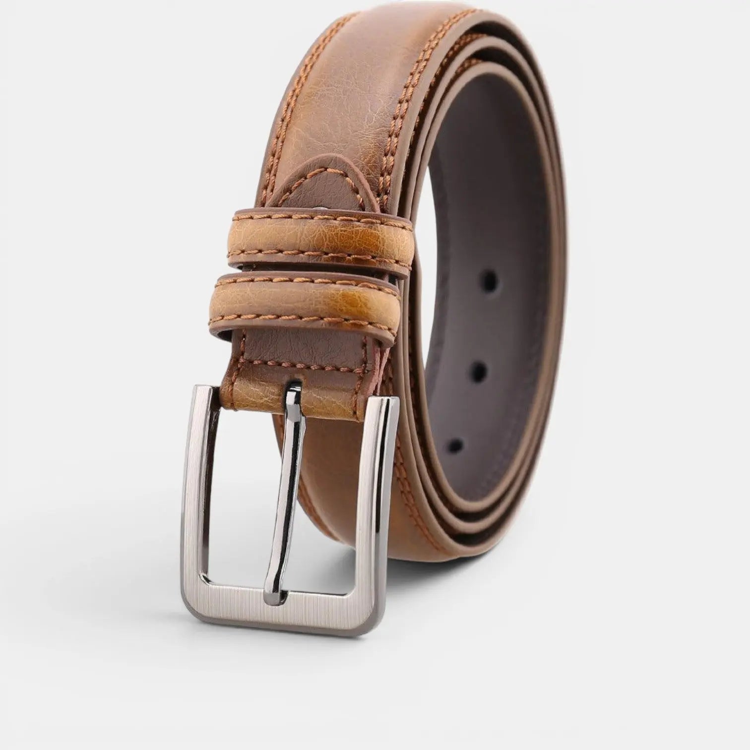 Men's Formal Aged Leather Belt with Pin Buckle | Vielo | Beltary