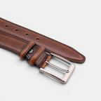 Men's Formal Aged Leather Belt with Pin Buckle | Vielo | Beltary