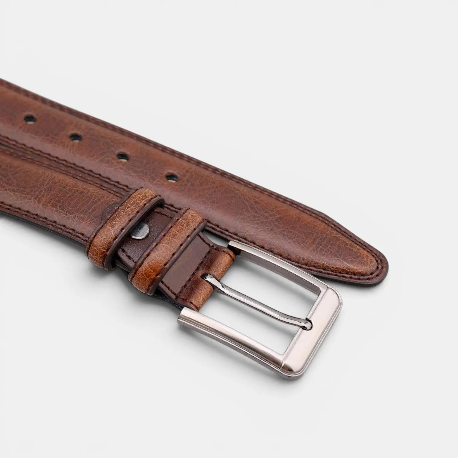 Men's Formal Aged Leather Belt with Pin Buckle | Vielo | Beltary