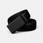 Men's Formal Leather Belt Automatic Buckle Matte Black | Nolvax | Beltary