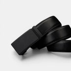 Men's Formal Leather Belt Automatic Buckle Matte Black | Nolvax | Beltary