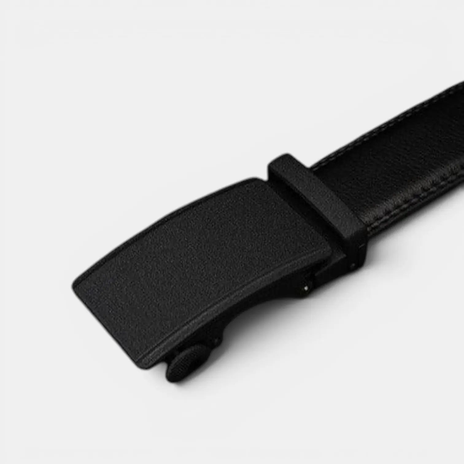Men's Formal Leather Belt Automatic Buckle Matte Black | Nolvax | Beltary