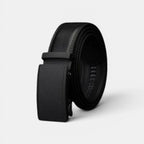 Men's Formal Leather Belt Automatic Buckle Matte Black | Nolvax | Beltary