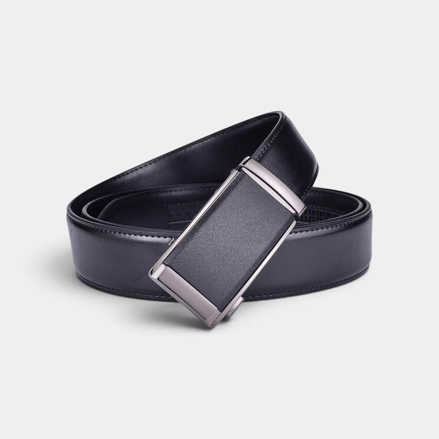 Men's Formal Leather Belt Black Automatic Buckle | Forme | Beltary