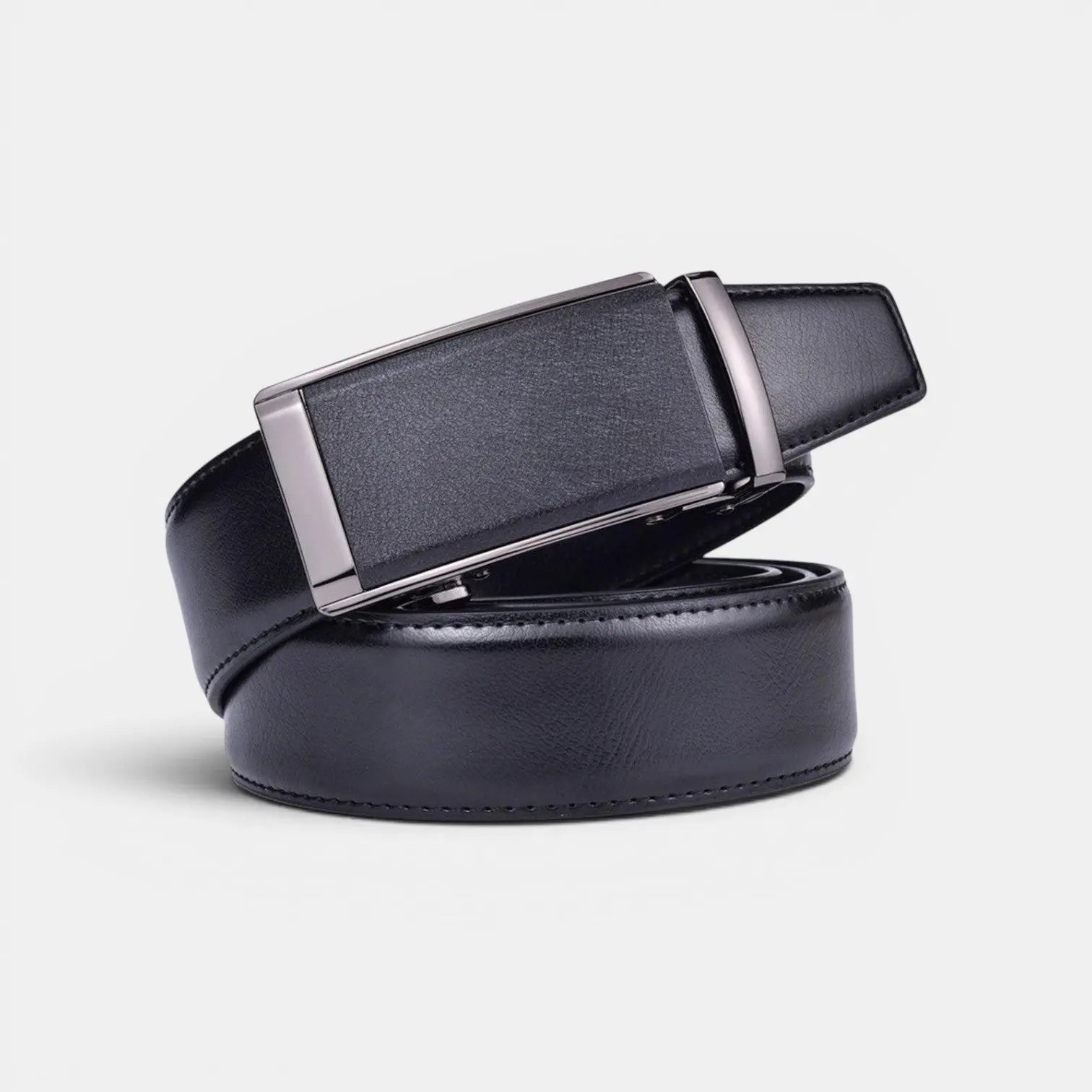 Men's Formal Leather Belt Black Automatic Buckle | Forme | Beltary
