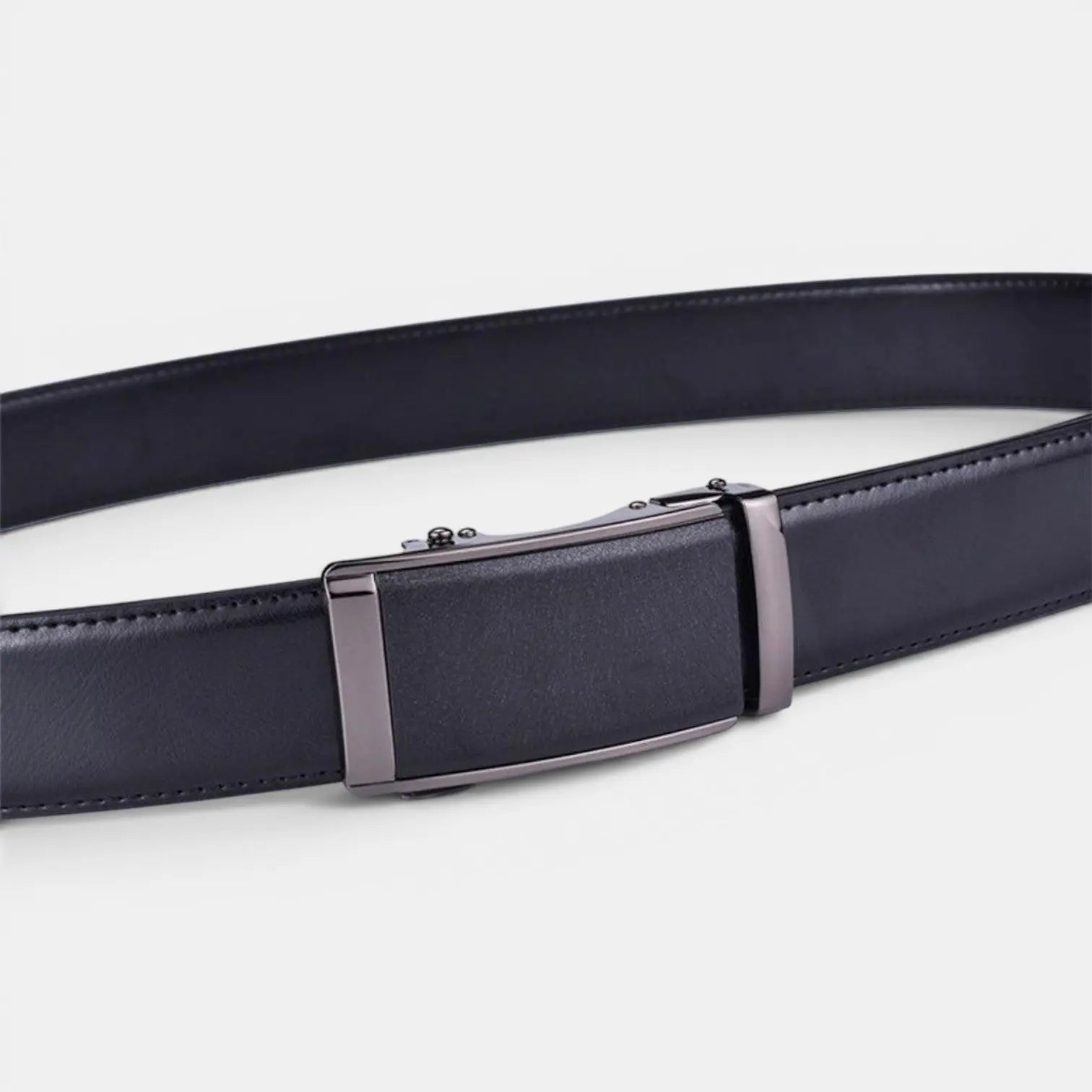 Men's Formal Leather Belt Black Automatic Buckle | Forme | Beltary