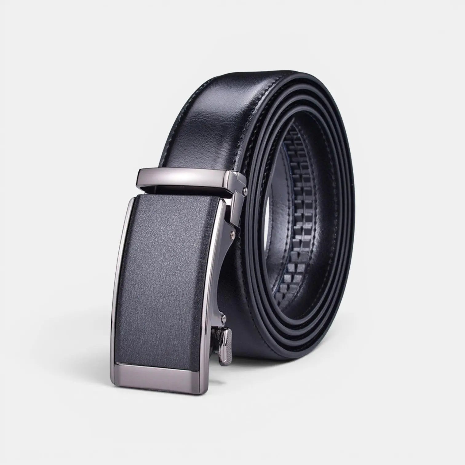 Men's Formal Leather Belt Black Automatic Buckle | Forme | Beltary