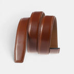 Men's Formal Leather Belt Silver Automatic Buckle | Cronvex | Beltary
