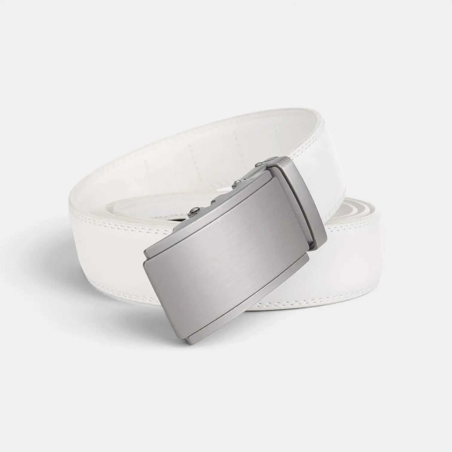 Men's Formal Leather Belt Silver Automatic Buckle | Cronvex | Beltary