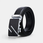 Men's Formal Smooth Leather Belt Black Automatic Buckle | Kelvox | Beltary