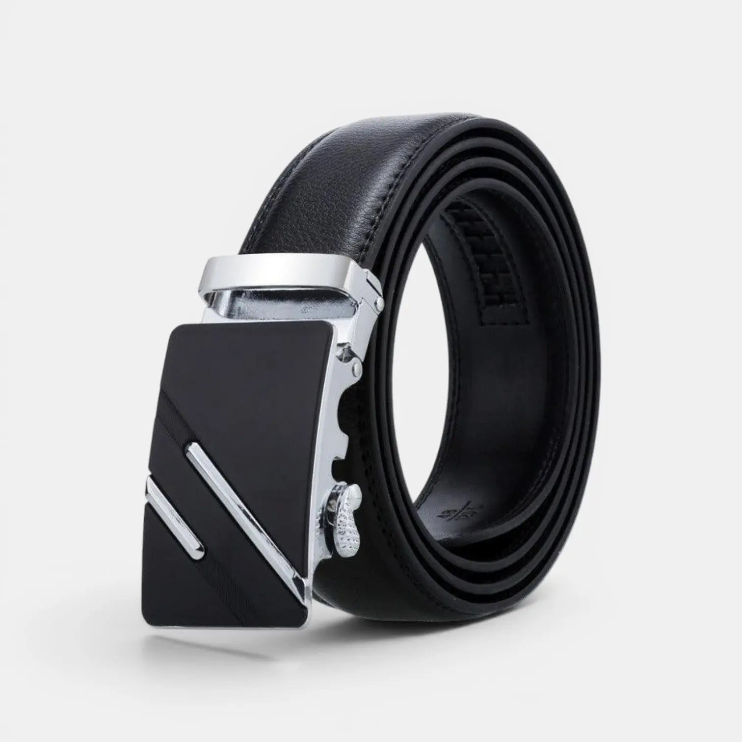Men's Formal Smooth Leather Belt Black Automatic Buckle | Kelvox | Beltary