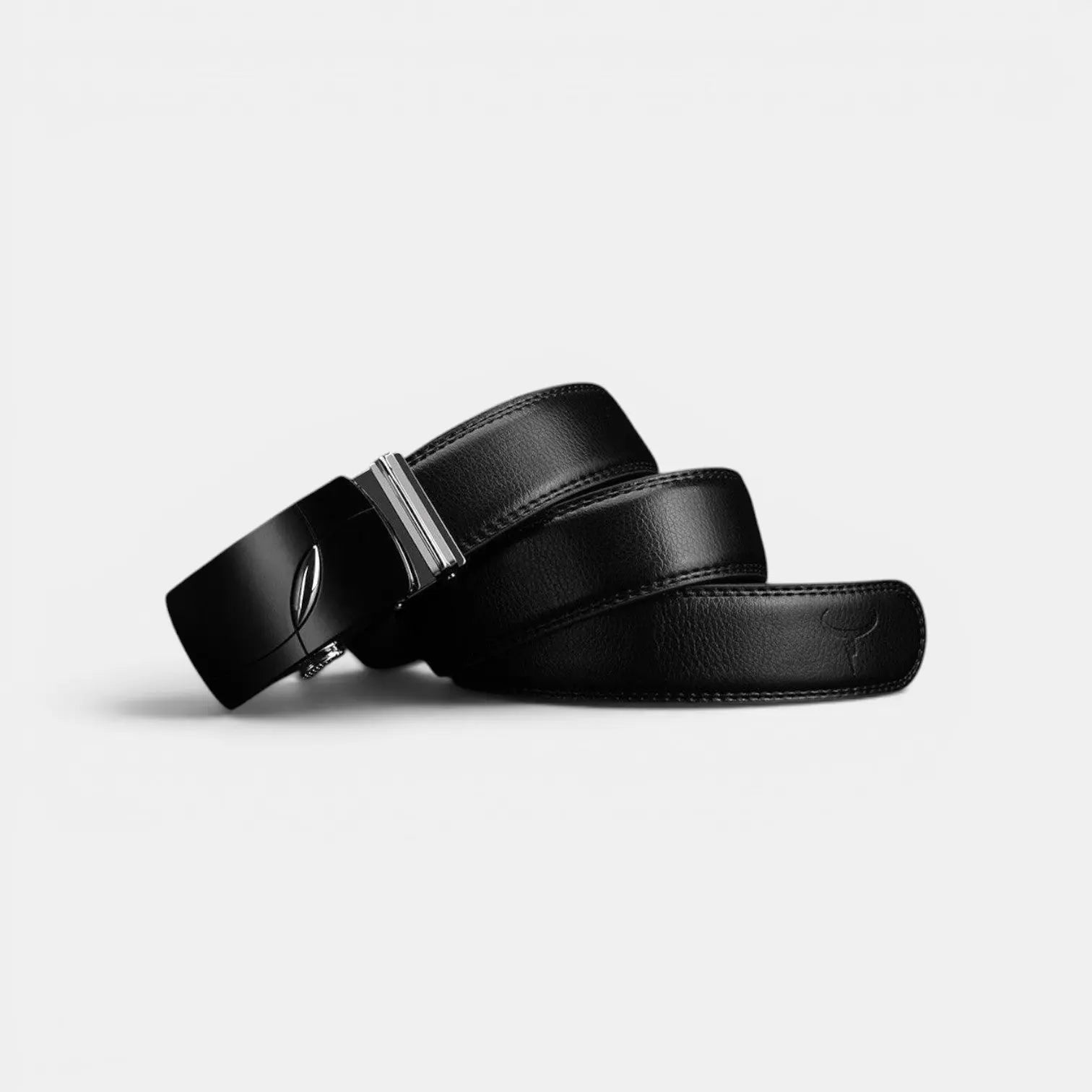 Men's Formal Smooth Leather Belt Black Automatic Buckle | Kortex | Beltary