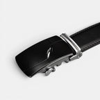 Men's Formal Smooth Leather Belt Black Automatic Buckle | Kortex | Beltary
