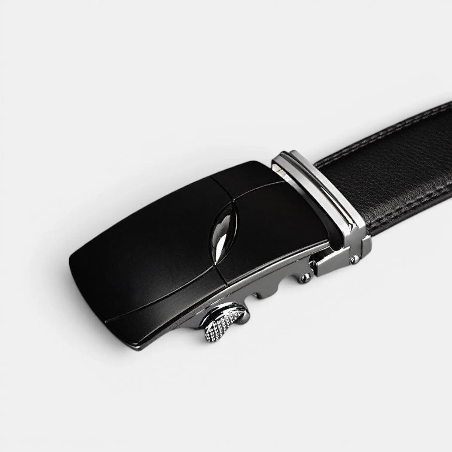 Men's Formal Smooth Leather Belt Black Automatic Buckle | Kortex | Beltary