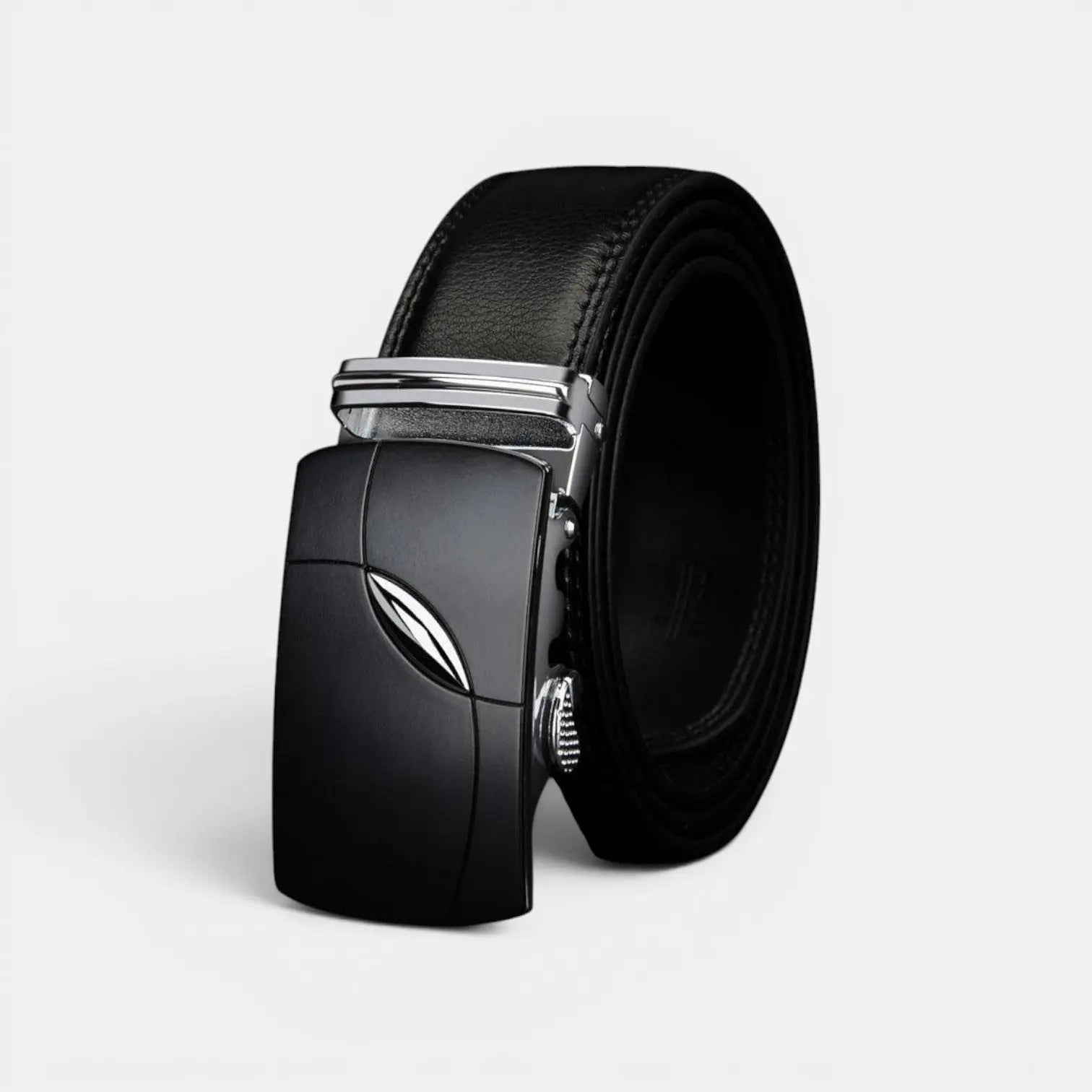 Men's Formal Smooth Leather Belt Black Automatic Buckle | Kortex | Beltary