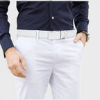 Men's Formal Smooth Leather Belt with Automatic Buckle | Birvox | Beltary