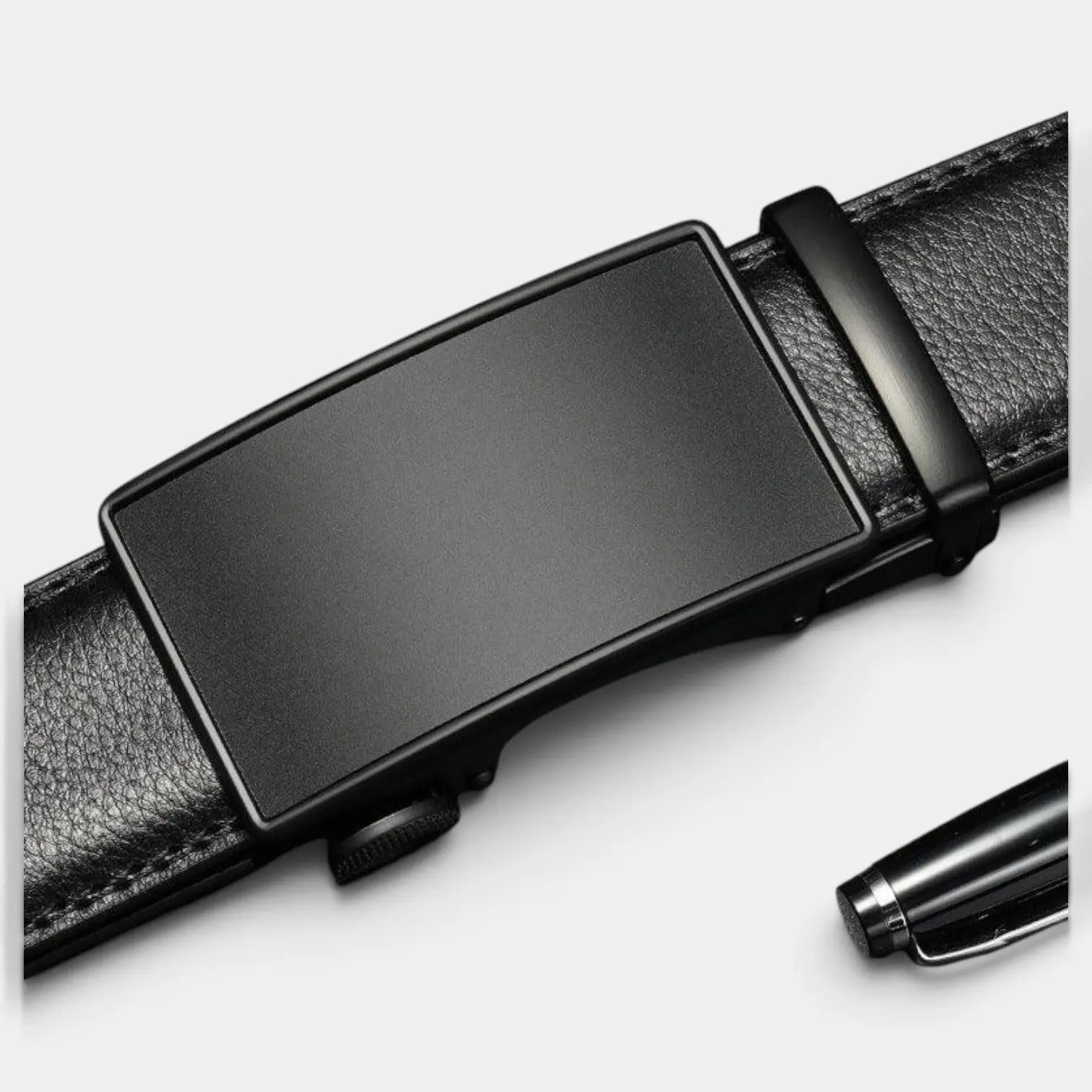 Men's Formal Smooth Leather Belt with Automatic Buckle | Birvox | Beltary