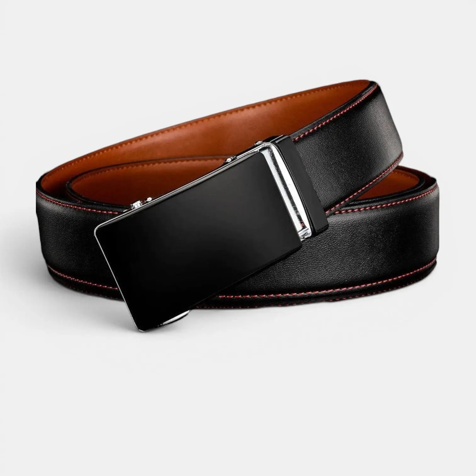 Men's Formal Smooth Leather Belt with Automatic Buckle | Troval | Beltary