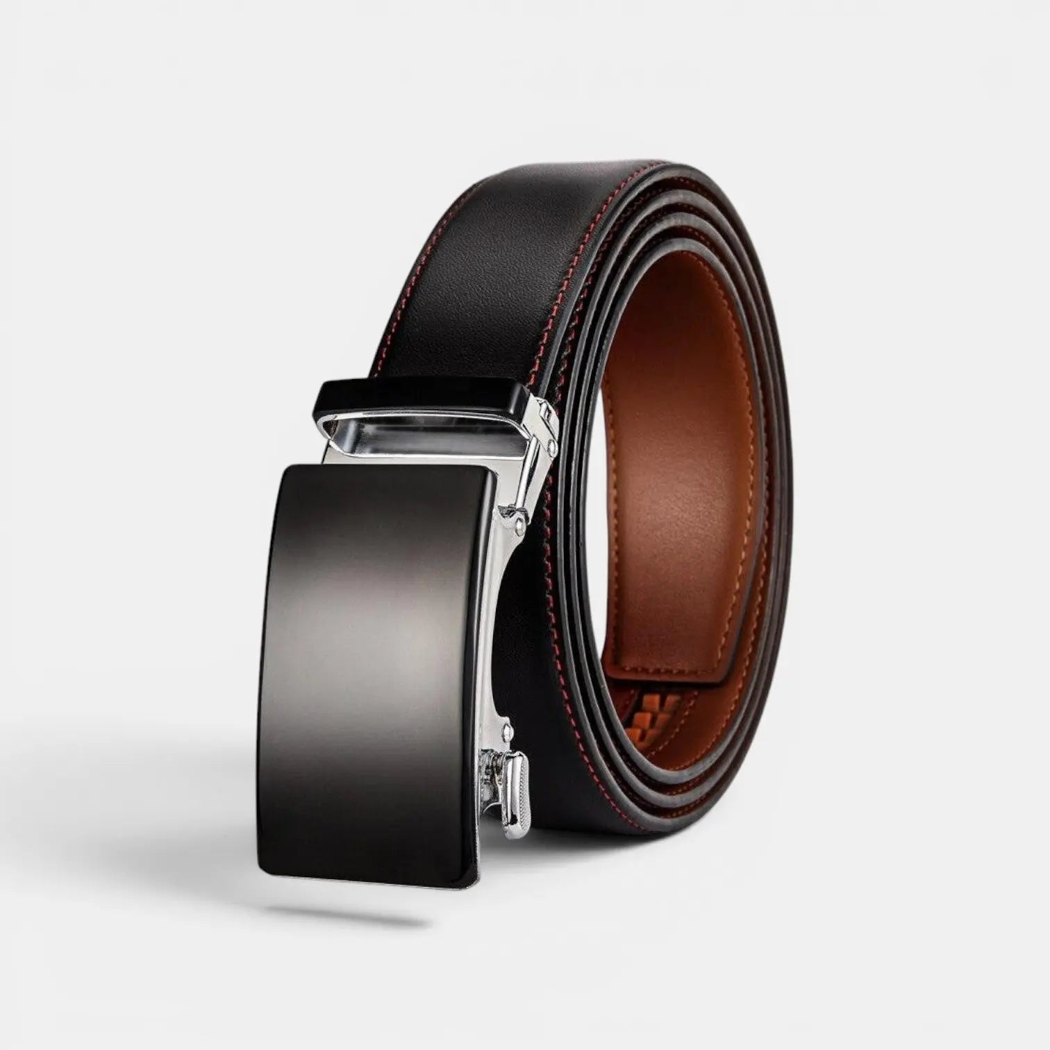 Men's Formal Smooth Leather Belt with Automatic Buckle | Troval | Beltary