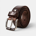 Men's Full Grain Aged Leather Belt Brass Buckle | Lairvex | Beltary