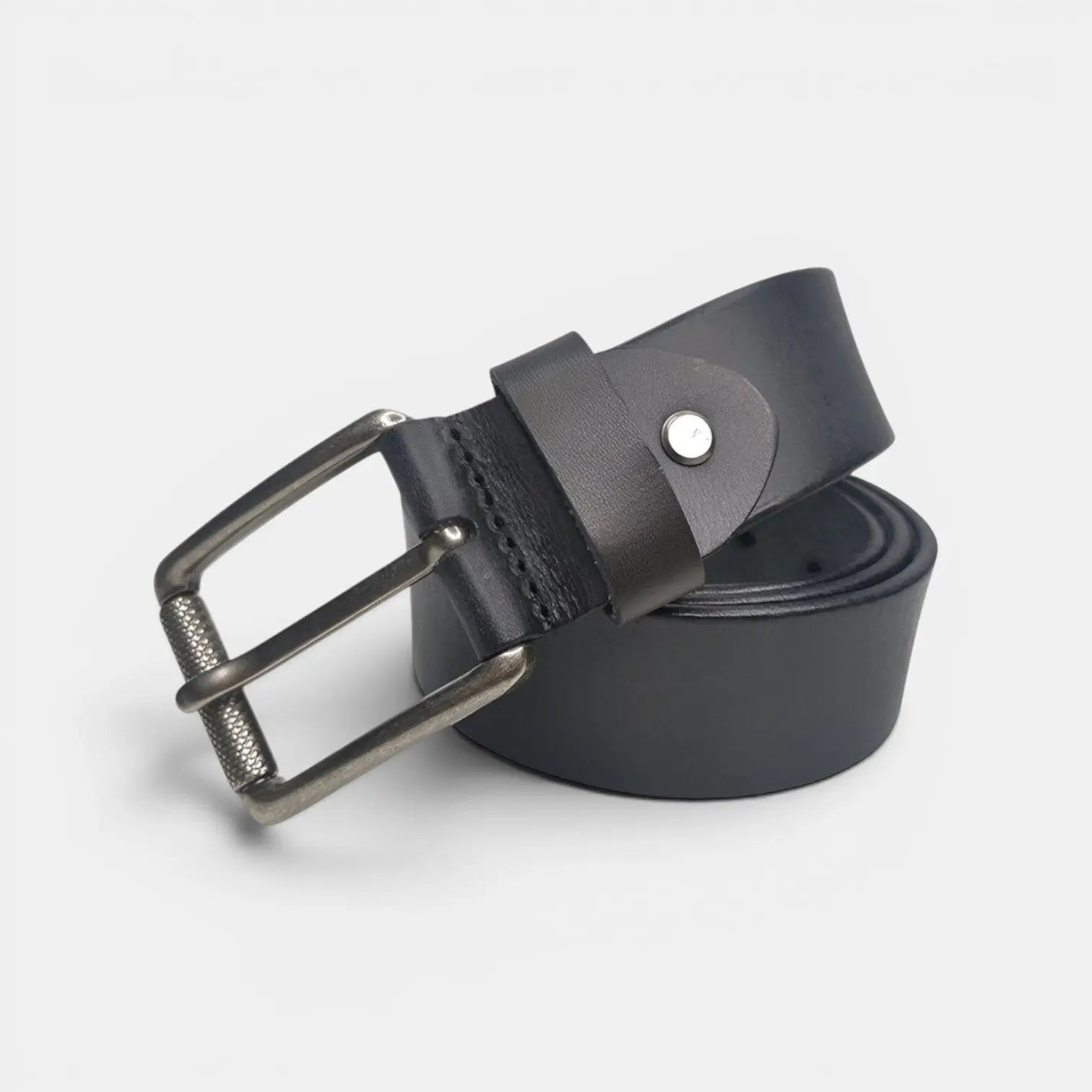 Men's Full Grain Aged Leather Belt Pin Buckle | Narvec | Beltary