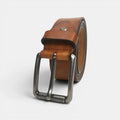 Men's Full Grain Aged Leather Belt Pin Buckle | Narvec | Beltary
