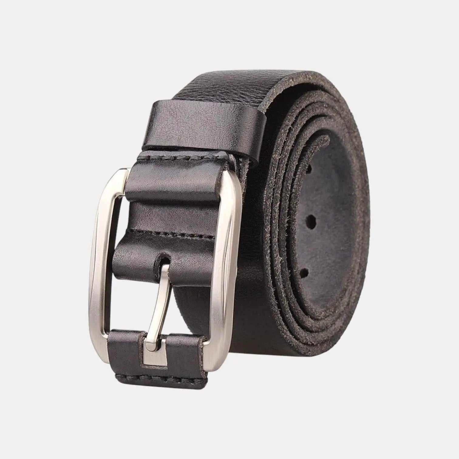Men's Full Grain Aged Leather Belt Pin Buckle | Vecaur | Beltary