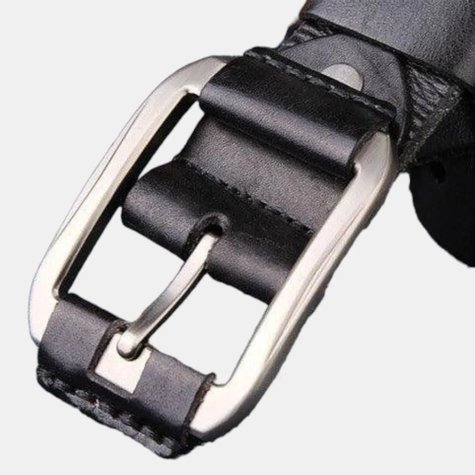 Men's Full Grain Aged Leather Belt Pin Buckle | Vecaur | Beltary