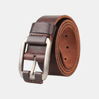 Men's Full Grain Aged Leather Belt Pin Buckle | Vecaur | Beltary