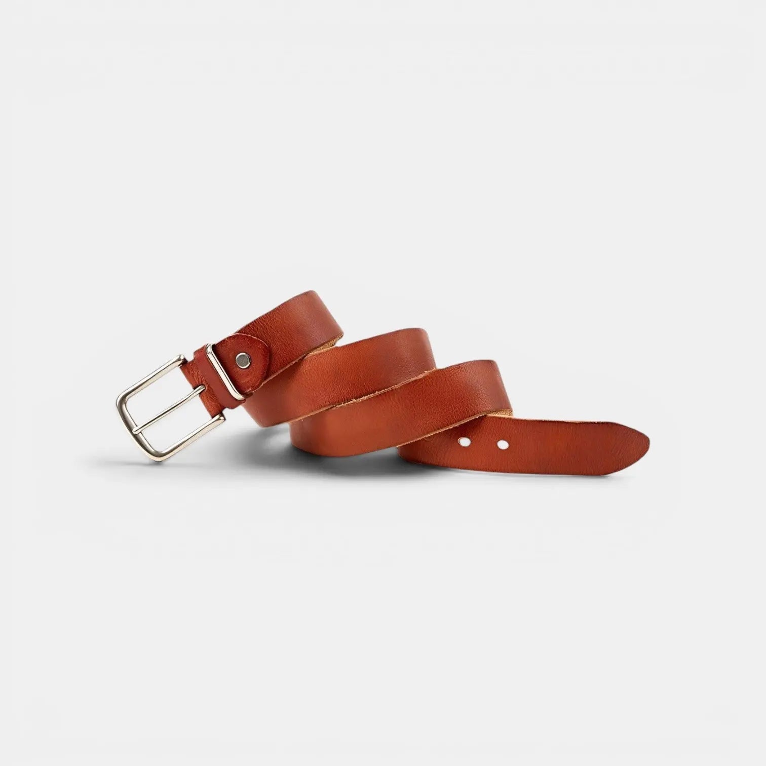 Men's Full Grain Aged Leather Belt Pin Buckle | Vernox | Beltary