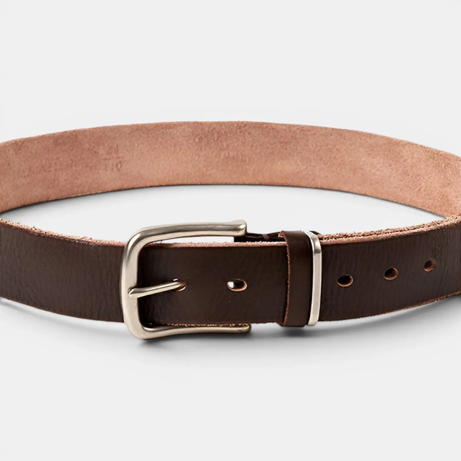 Men's Full Grain Aged Leather Belt Pin Buckle | Vernox | Beltary