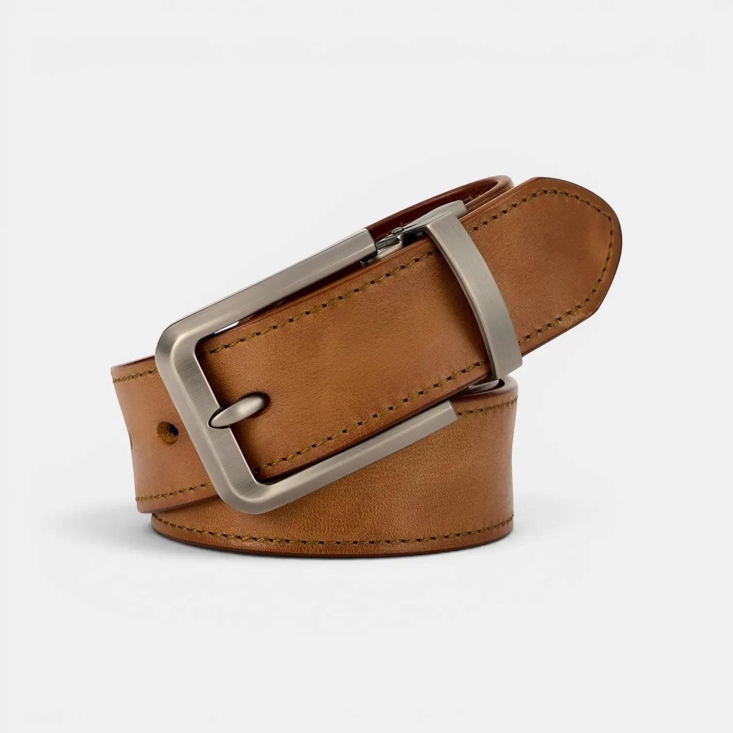 Men's Full Grain Leather Belt Pin Buckle Jeans | Calvex | Beltary