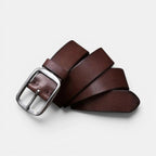 Men's Full Grain Smooth Leather Belt Brass Buckle | Thanox | Beltary