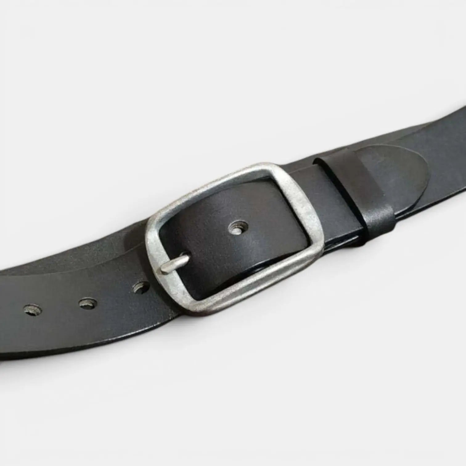 Men's Full Grain Smooth Leather Belt Brass Buckle | Thanox | Beltary