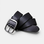 Men's Full Grain Smooth Leather Belt Brass Buckle | Thanox | Beltary