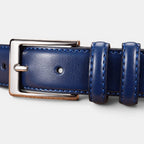Men's Leather Belt Formal Suit Silver Buckle | Bluvex | Beltary
