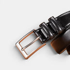 Men's Leather Belt Formal Suit Silver Buckle | Bluvex | Beltary