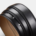 Men's Leather Belt Formal Suit Silver Buckle | Bluvex | Beltary