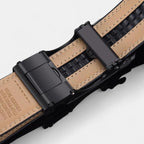 Men's Leather Belt Suit Automatic Buckle Black | Folvex | Beltary