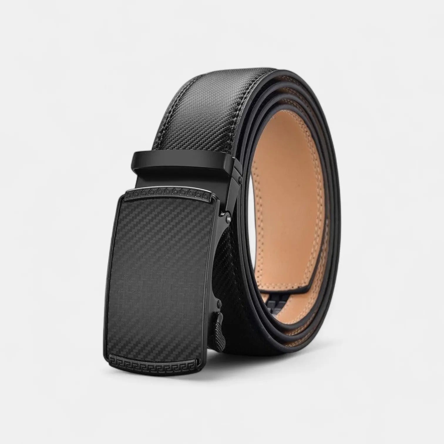 Men's Leather Belt Suit Automatic Buckle Black | Folvex | Beltary