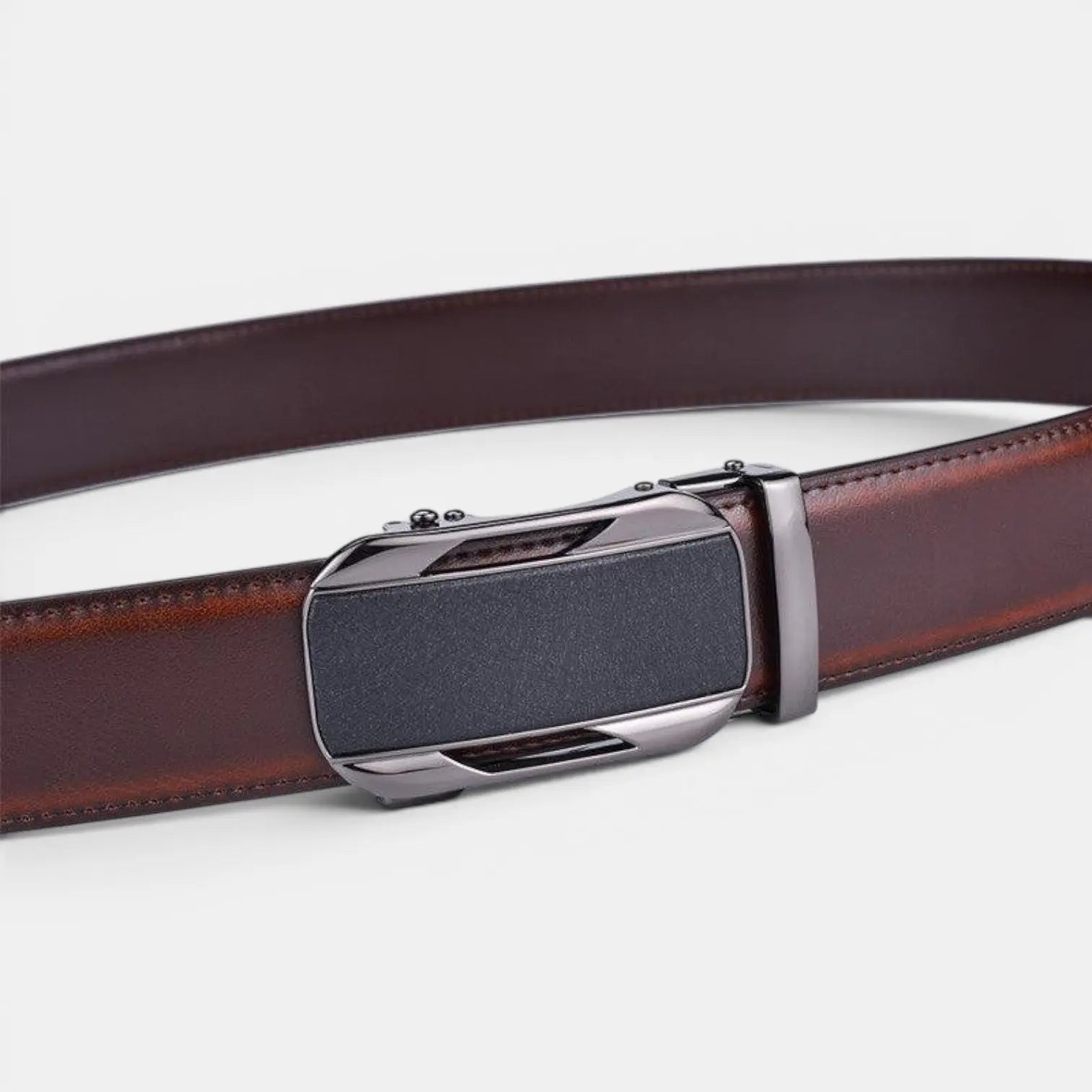 Men's Leather Belt Suit Automatic Buckle Two-Tone Material | Sancvex | Beltary