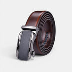Men's Leather Belt Suit Automatic Buckle Two-Tone Material | Sancvex | Beltary
