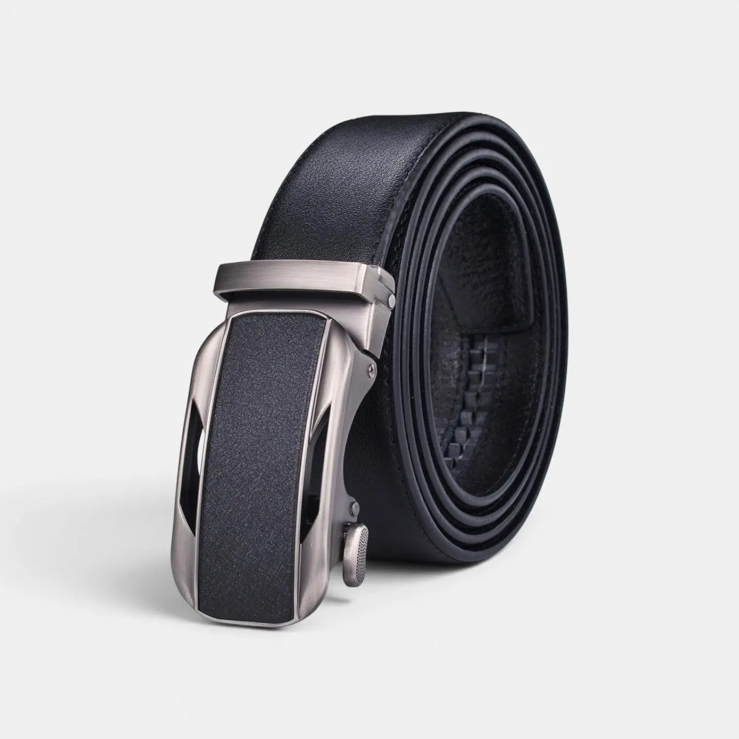 Men's Leather Belt Suit Automatic Buckle Two-Tone Material | Sancvex | Beltary