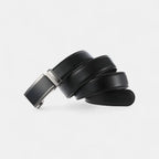 Men's Leather Belt Suit Silver Automatic Buckle | Veltax | Beltary